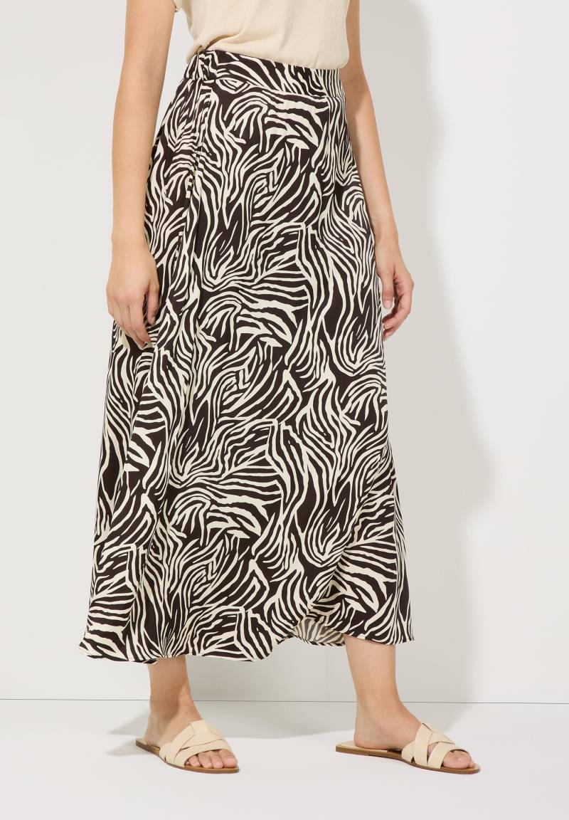 MORE & MORE - Viskoserock mit Animalprint braun - Gr. - 42 von MORE & MORE