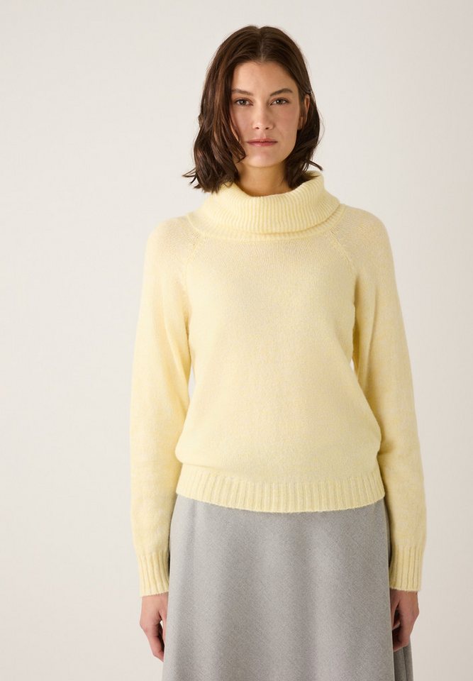 MORE&MORE Wollpullover Pullover with Big Roll-Neck Collar vanilla cream von MORE&MORE