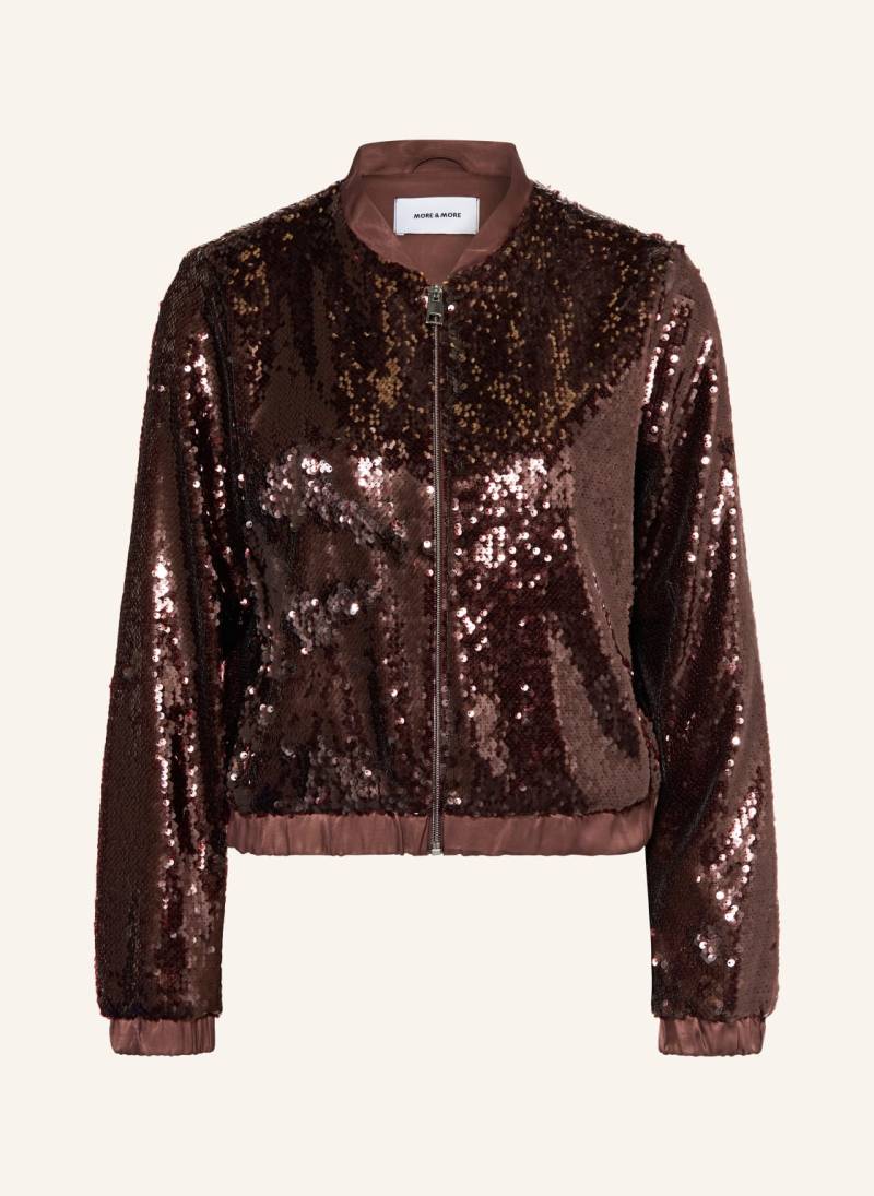 More & More Blouson Mit Pailletten braun von MORE & MORE