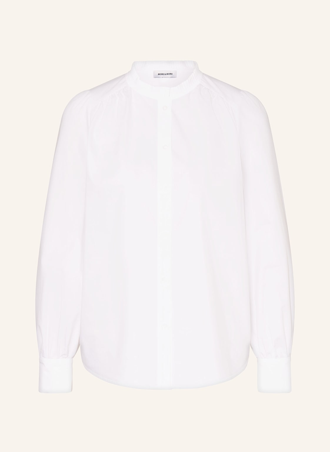 More & More Bluse Mit Plissees weiss von MORE & MORE