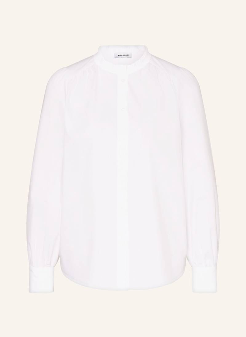 More & More Bluse Mit Plissees weiss von MORE & MORE