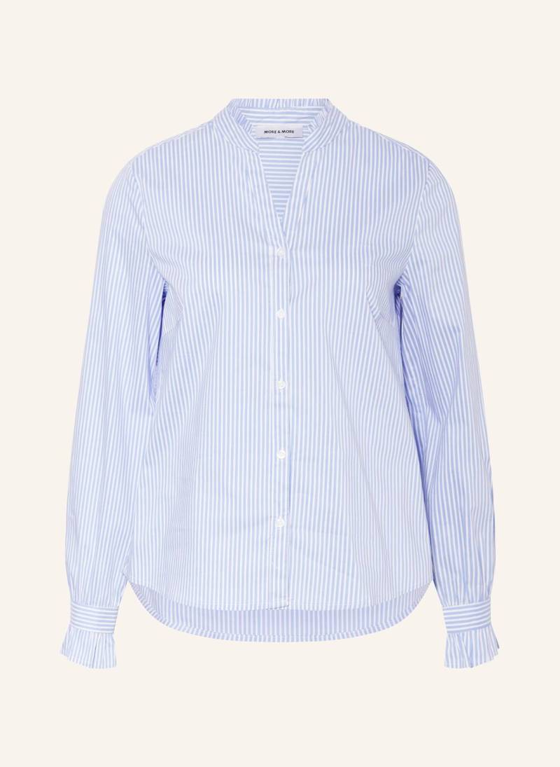 More & More Bluse Mit Volants blau von MORE & MORE