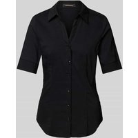 More & More Bluse im unifarbenen Design in Black, Größe 44 von MORE & MORE