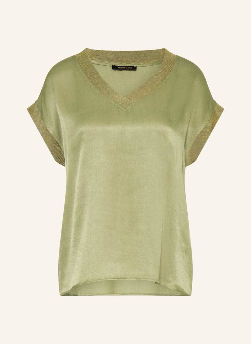More & More Blusenshirt Aus Satin gruen von MORE & MORE