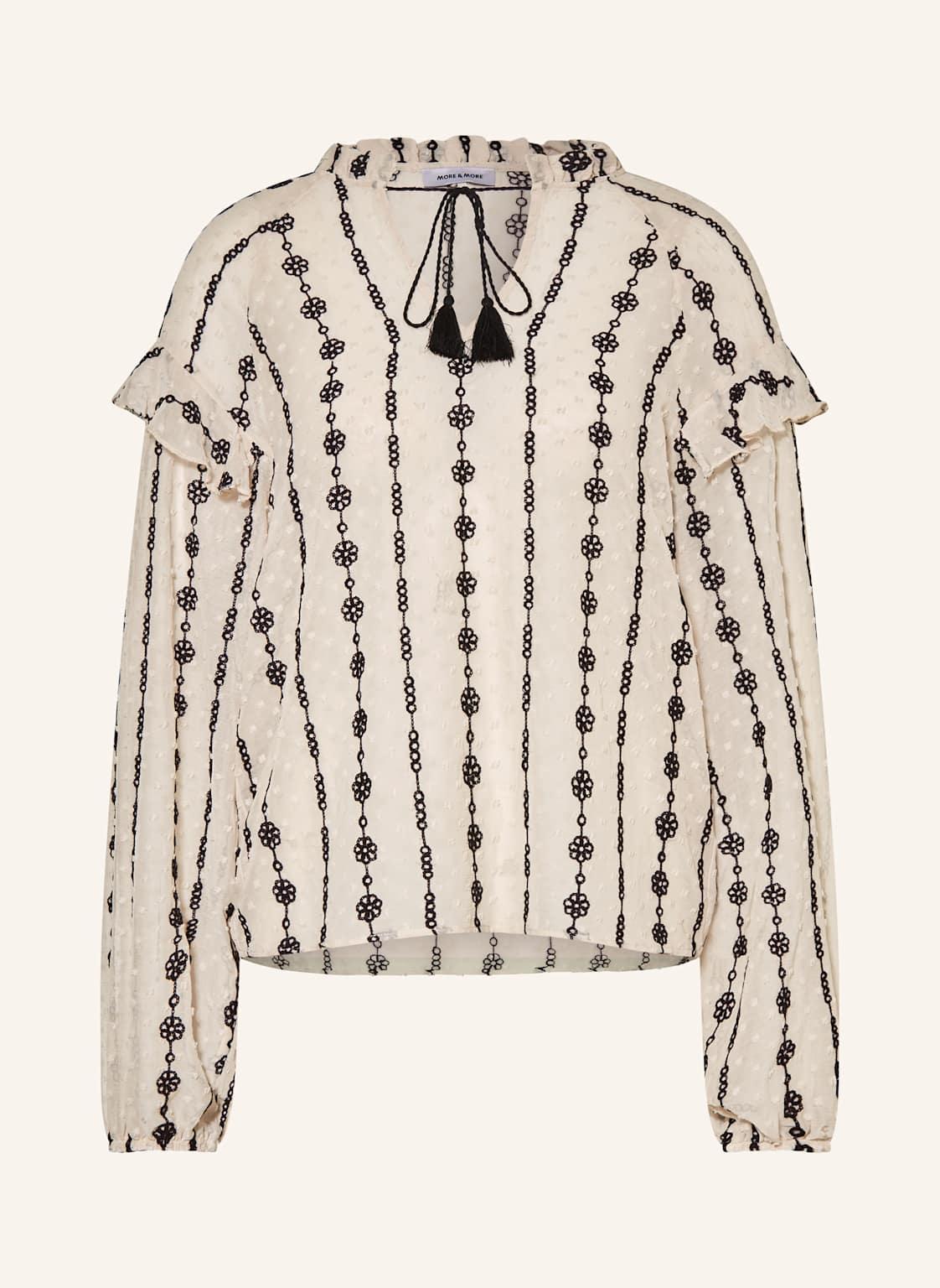 More & More Blusenshirt Mit Volants weiss von MORE & MORE
