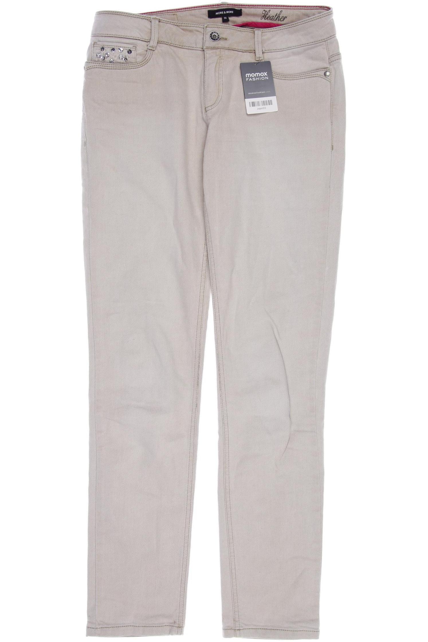 More & More Damen Jeans, beige von MORE & MORE