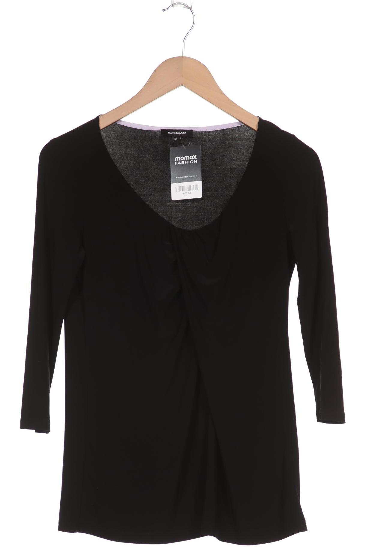 More & More Damen Langarmshirt, schwarz von MORE & MORE