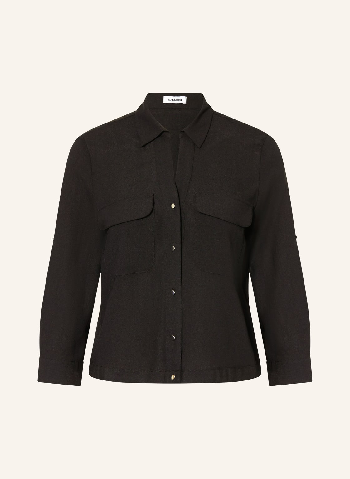 More & More Hemdbluse Mit 3/4-Arm schwarz von MORE & MORE