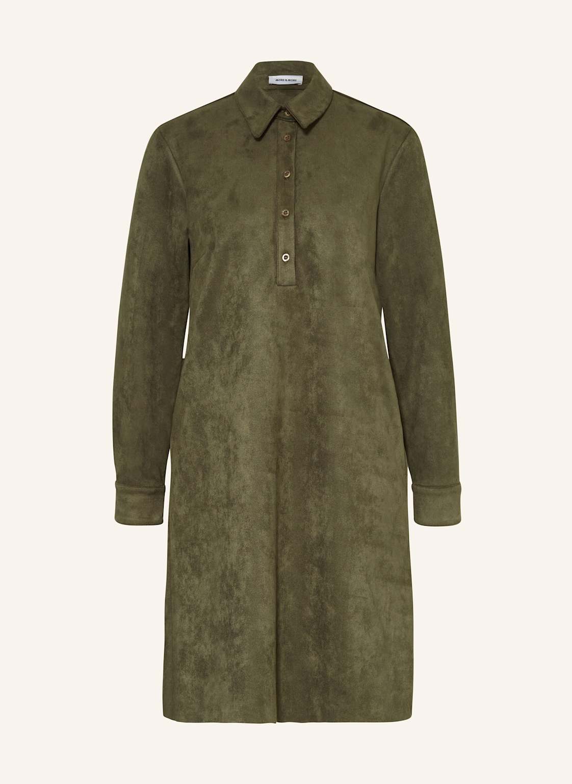 More & More Hemdblusenkleid In Lederoptik gruen von MORE & MORE