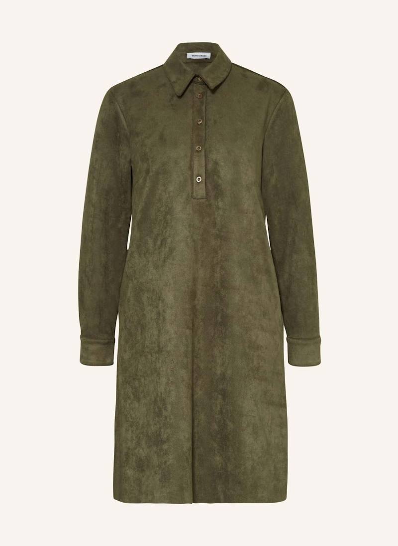 More & More Hemdblusenkleid In Lederoptik gruen von MORE & MORE