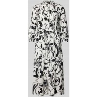 More & More Hemdblusenkleid mit Allover-Muster in Offwhite, Größe 42 von MORE & MORE