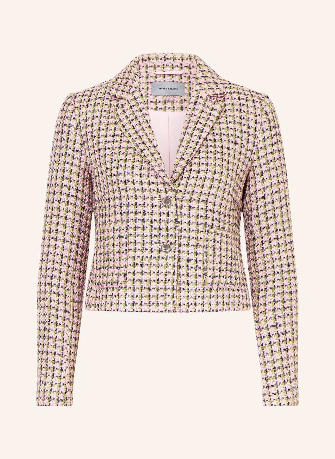 More & More Kastenjacke Aus Bouclé rosa von MORE & MORE
