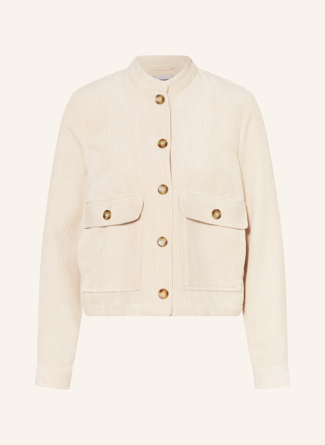 More & More Kastenjacke Aus Cord beige von MORE & MORE