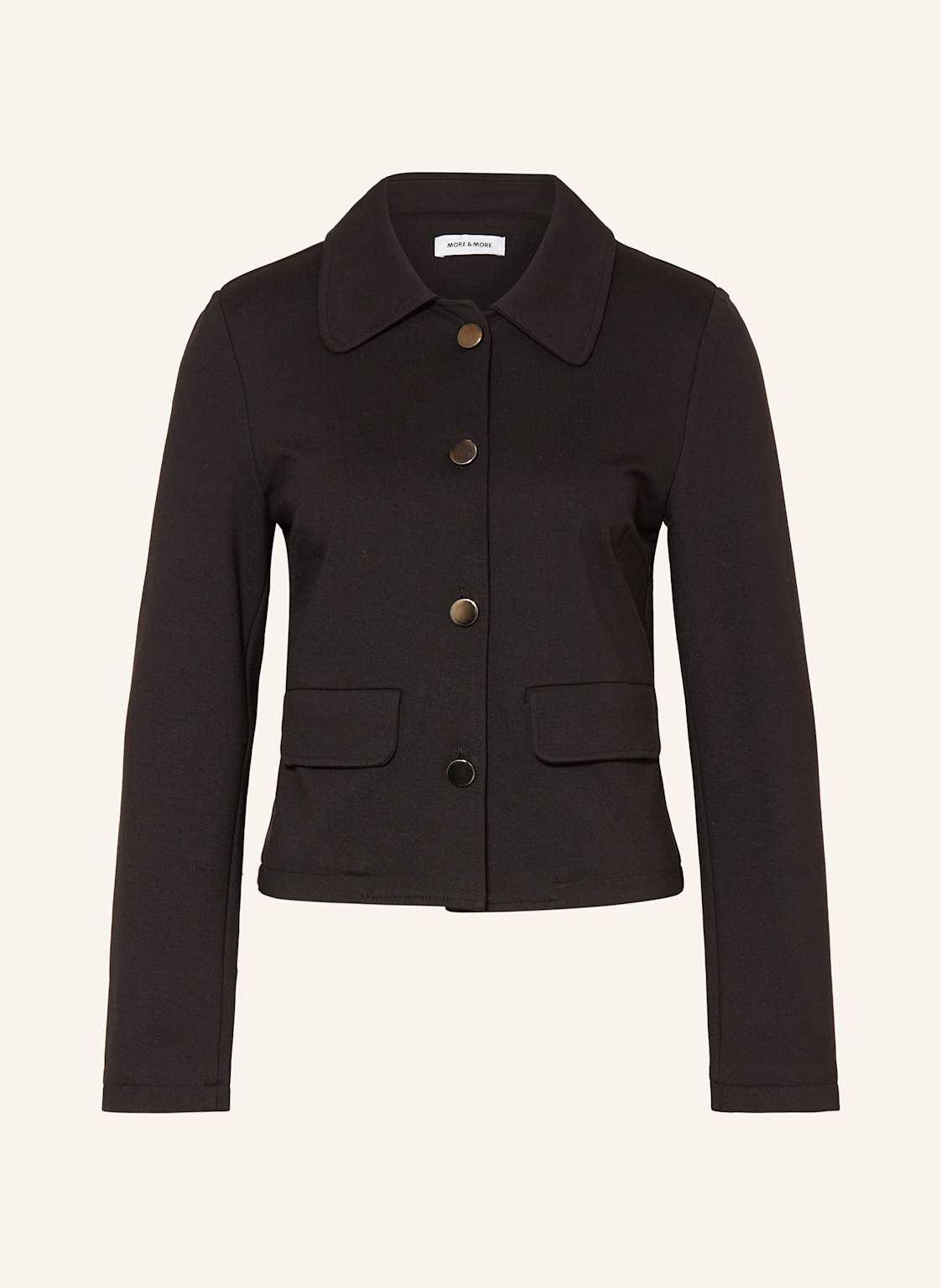 More & More Kastenjacke Aus Jersey schwarz von MORE & MORE