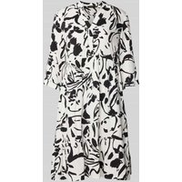 More & More Knielanges Kleid mit Allover-Print in Offwhite, Größe 46 von MORE & MORE