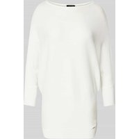 More & More Oversized Strickpullover mit U-Boot-Ausschnitt in Offwhite, Größe 34 von MORE & MORE