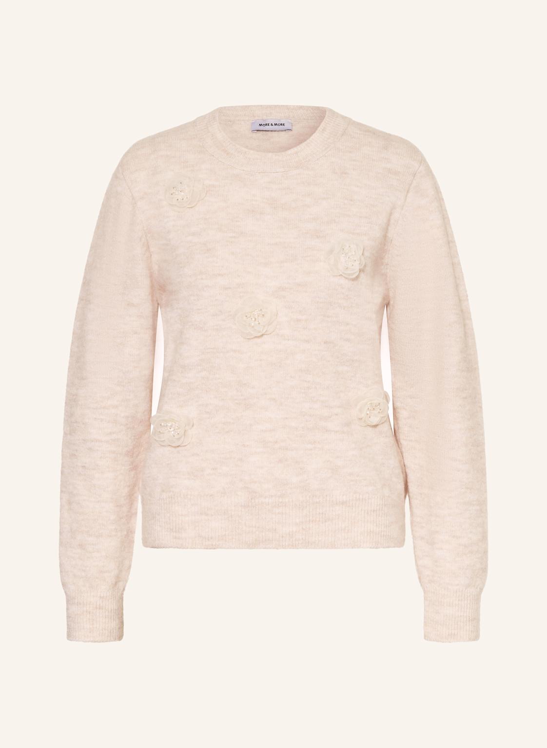 More & More Pullover Mit Schmucksteinen weiss von MORE & MORE