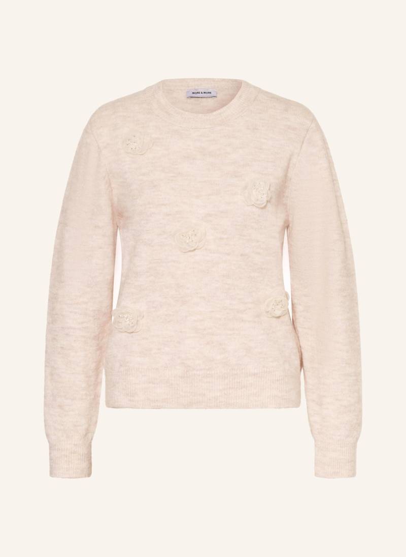 More & More Pullover Mit Schmucksteinen weiss von MORE & MORE