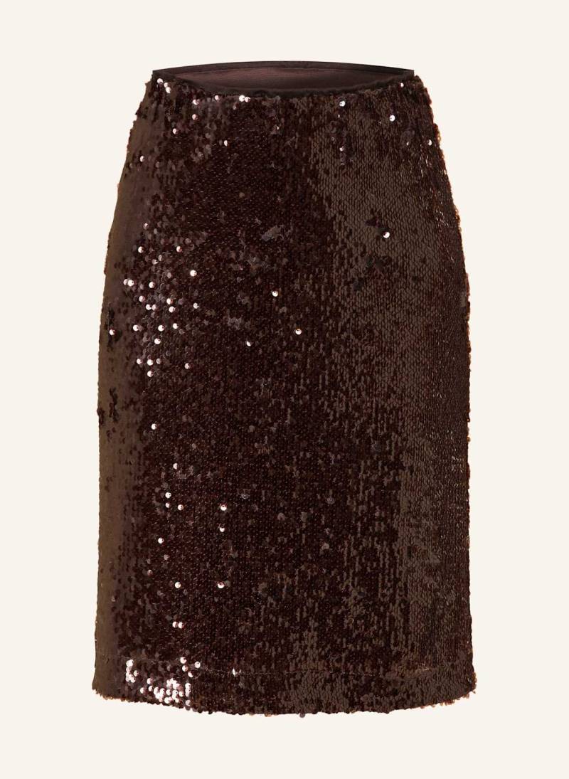 More & More Rock Mit Pailletten braun von MORE & MORE