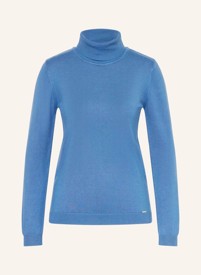 More & More Rollkragenpullover blau von MORE & MORE