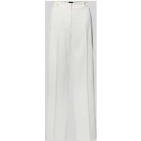 More & More Straight Leg Stoffhose mit Strukturmuster in Offwhite, Größe 40 von MORE & MORE
