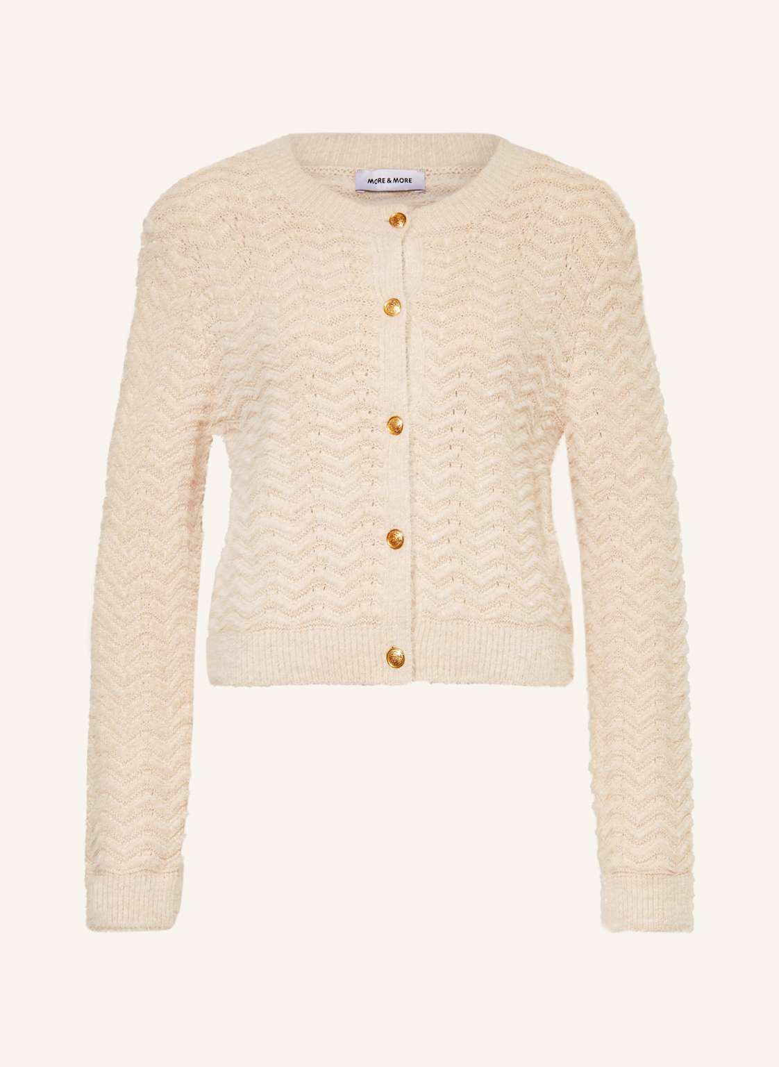 More & More Strickjacke beige von MORE & MORE