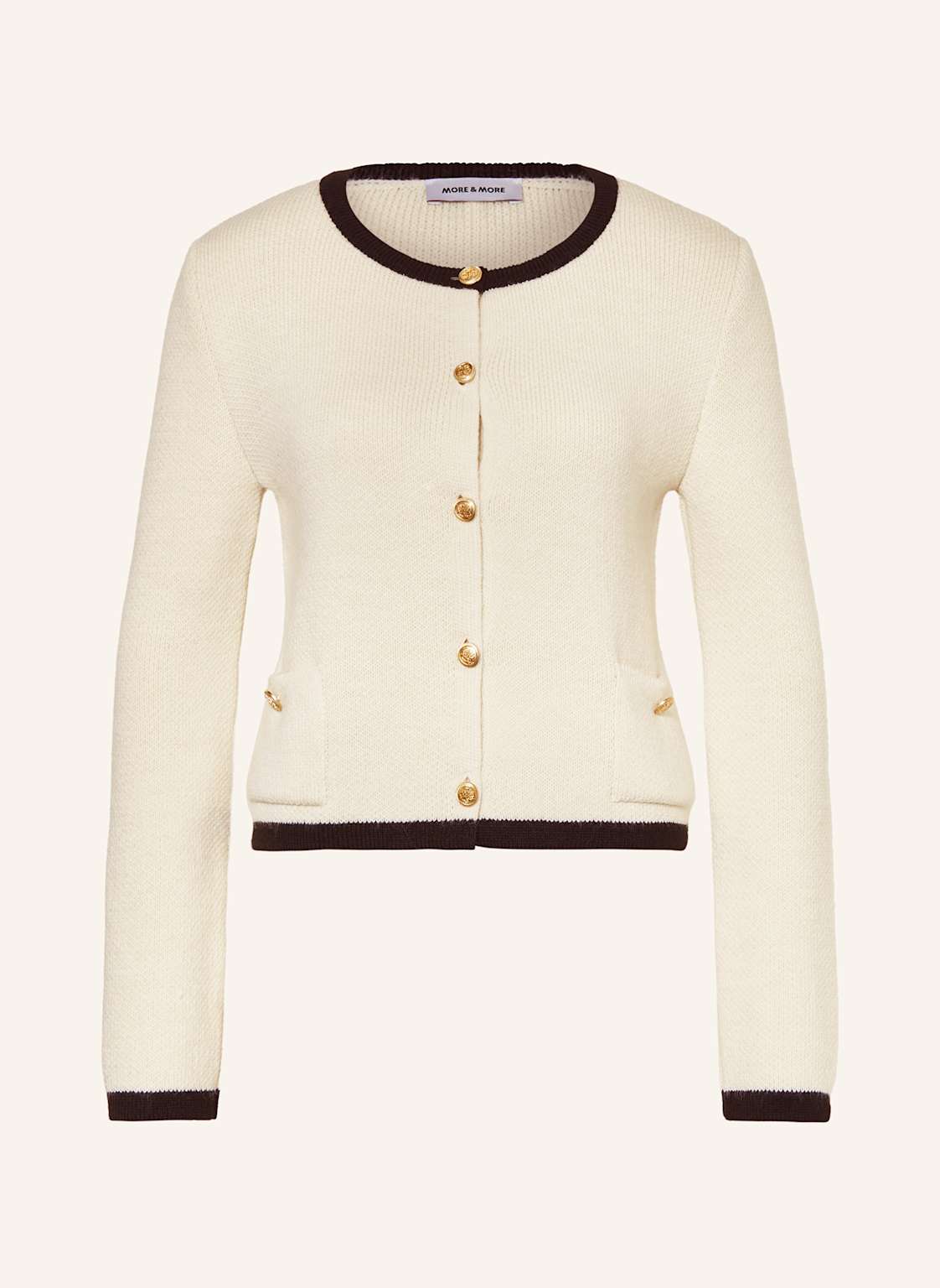 More & More Strickjacke weiss von MORE & MORE