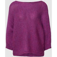 More & More Strickpullover mit U-Boot-Ausschnitt und 3/4-Arm in Pink, Größe 36 von MORE & MORE