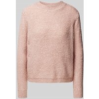 More & More Strickpullover mit gerippten Abschlüssen in Rose, Größe 34 von MORE & MORE