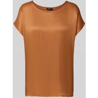 More & More T-Shirt aus Viskose-Elasthan-Mix mit Rundhalsausschnitt in Cognac, Größe 44 von MORE & MORE