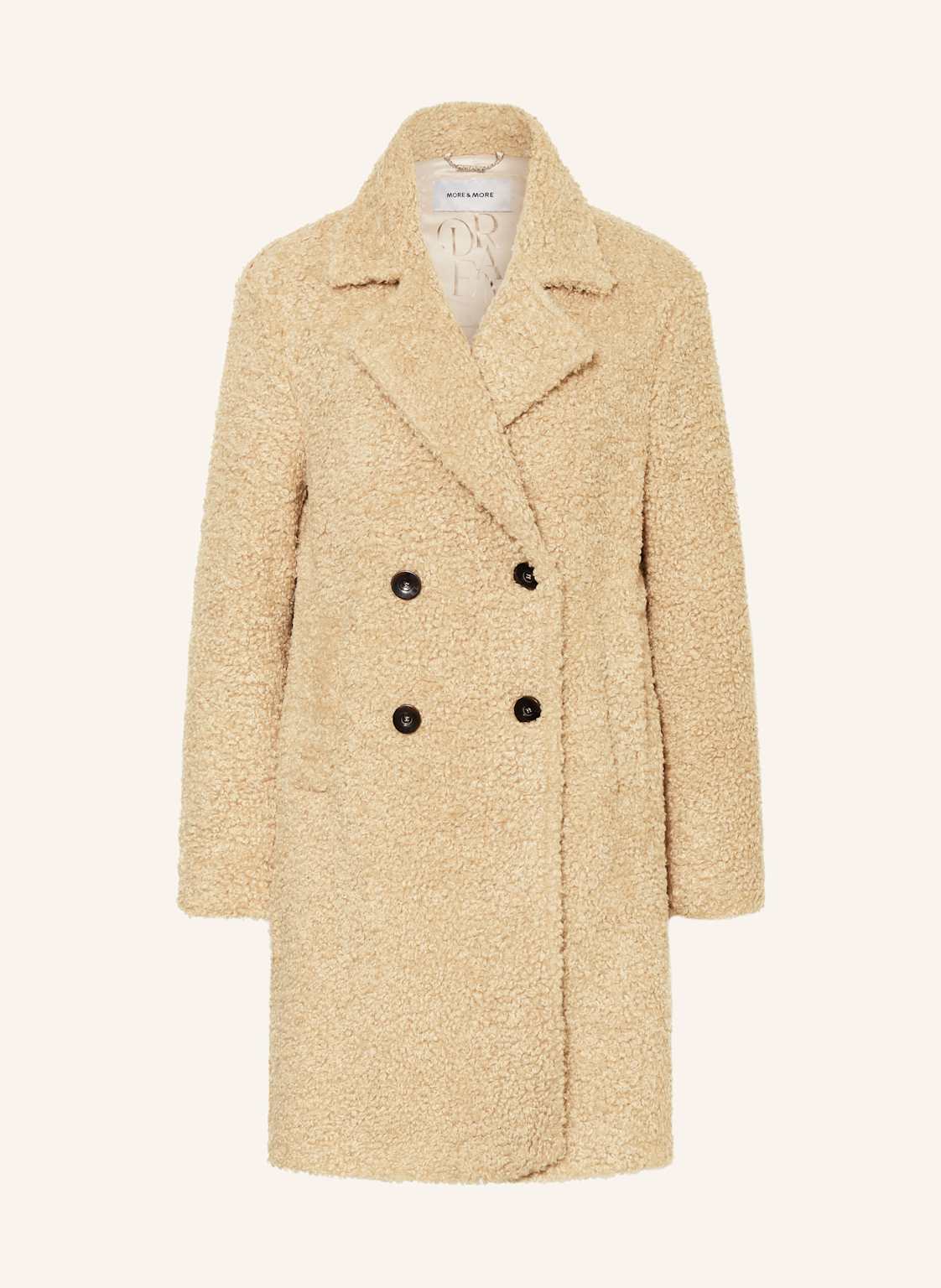 More & More Teddyfell-Mantel beige von MORE & MORE