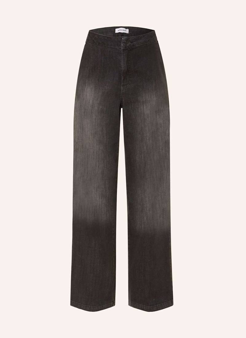 More & More Wide Leg Jeans grau von MORE & MORE