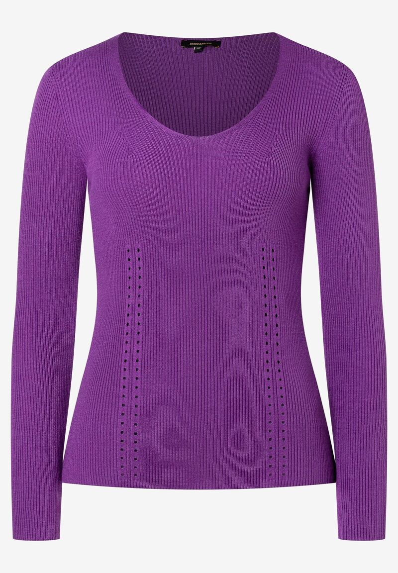 Pullover, lila, Winter-Kollektion von MORE & MORE