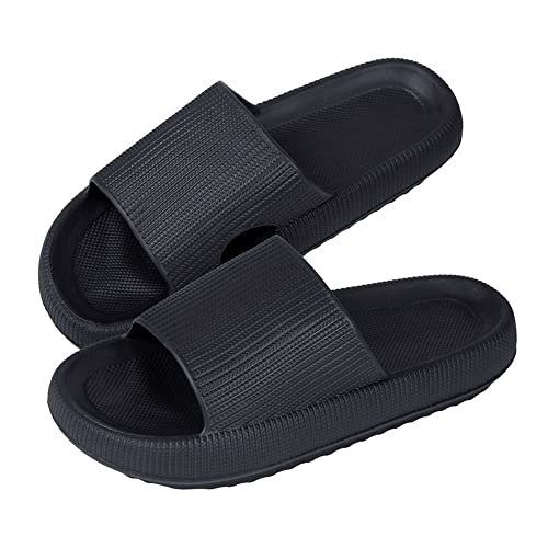 MOREASE Badeschuhe Damen Herren Slippers Badeschlappen Schlappen Wolke Hausschuhe Gummi Home Slippers Rutschfeste Pantoletten Ultraleicht Sommer Garten Badelatschen Flip Flops von MOREASE