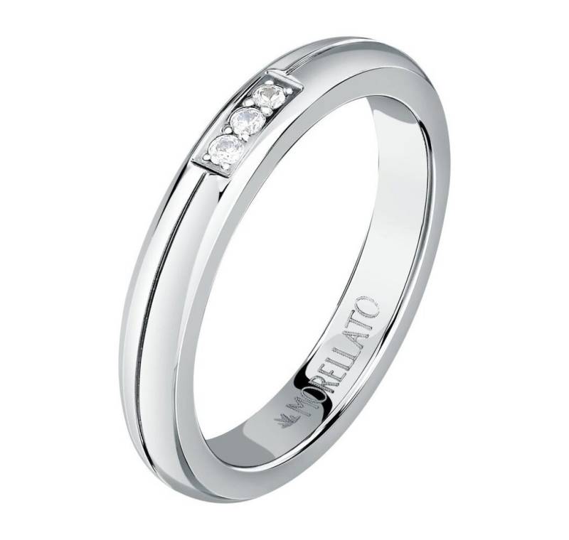 MORELLATO Fingerring Dezenter Stahlring mit Kristallen Love Rings SNA48 - Kreislauf: 50 mm von MORELLATO