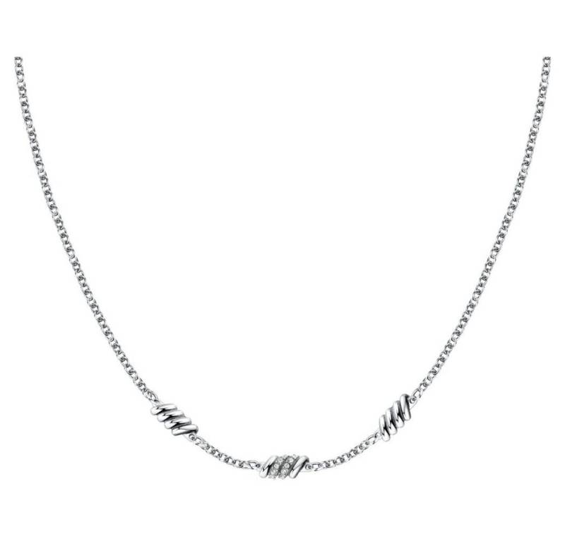 MORELLATO Kette mit Einhänger Charmante Stahl-Halskette mit Torchon-Kristallen SAWZ03 von MORELLATO