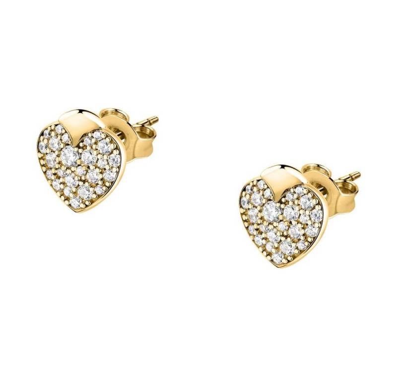 MORELLATO Ohrring-Set Istanti SAVZ16 vergoldete Herzohrringe mit Kristallen von MORELLATO