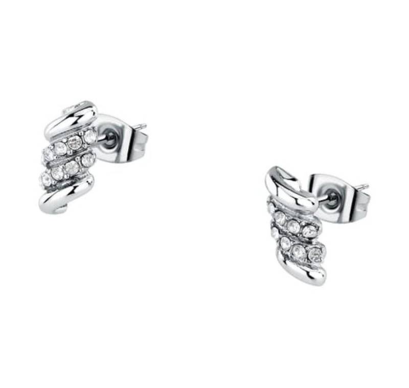 MORELLATO Ohrring-Set Moderne Stahlohrringe mit Torchon Kristallen SAWZ12 von MORELLATO