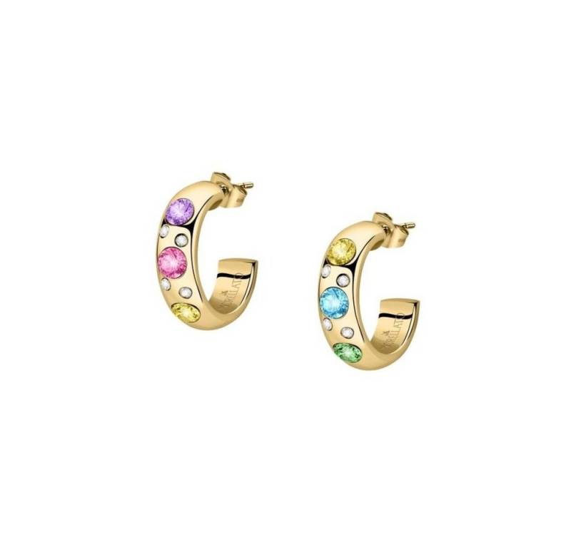 MORELLATO Paar Ohrstecker Gold-plated round earrings with Poetica SAUZ02 crystals von MORELLATO