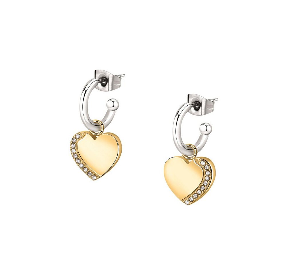 MORELLATO Paar Ohrstecker Romantic bicolor earrings Hearts 2 in 1 Mascotte SAVL08 von MORELLATO