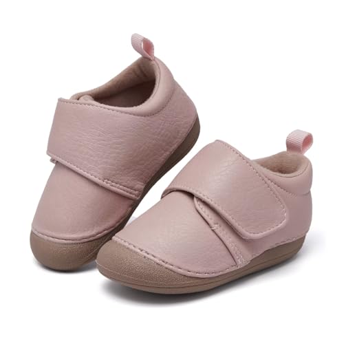 MORENDL Baby Lauflernschuhe Unisex Mary Jane Babyschuhe Krabbelschuhe für Kleinkind Jungen Mädchen 01Rosa EU 18 von MORENDL