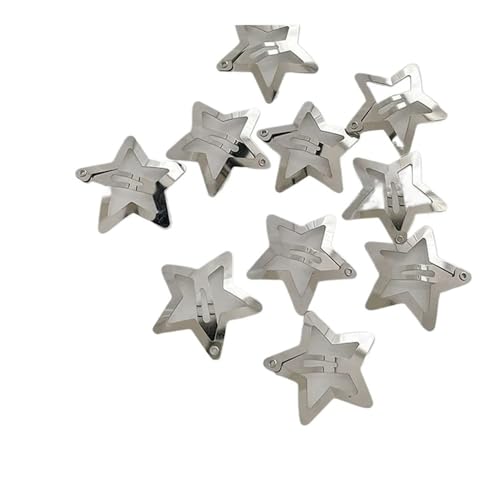 3/10/12pcs Bunte Star BB Haarspangen Y2K Damen Grill Niedliche Stern Haarspange Seitliche Haarspangen Haarhalter für Kinder Kopfbedeckung Haarschmuck (Aprikose) von MORENTSU