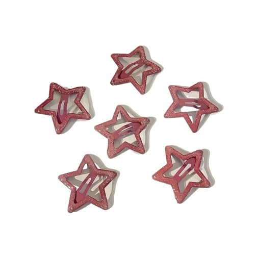 3/10/12pcs Bunte Star BB Haarspangen Y2K Damen Grill Niedliche Stern Haarspange Seitliche Haarspangen Haarhalter für Kinder Kopfbedeckung Haarschmuck (gold) von MORENTSU