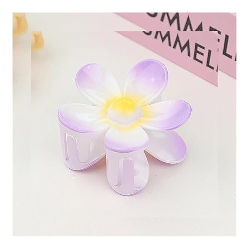 7 cm Süße Blume Haar Klaue Clips Mattiert Einfarbig Frauen Mädchen Haar Clip Haarnadel Hai Clip Pferdeschwanz Clips Haar Zubehör (Lila02) von MORENTSU
