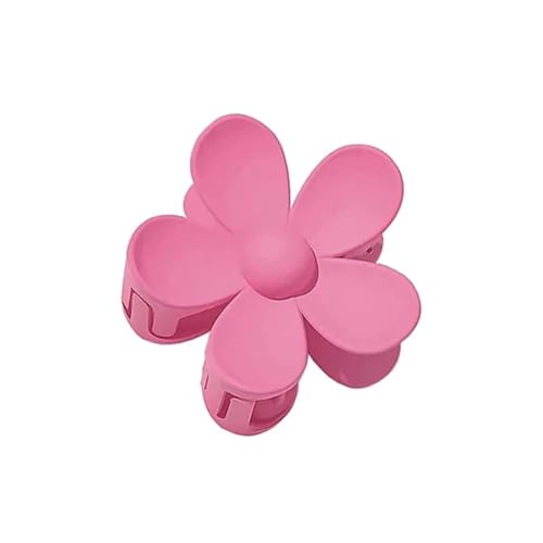 Haarklammer, 7 cm, süße Blume, mattiert, einfarbig, für Damen und Mädchen, Haarnadel, Haifisch-Clip, Pferdeschwanz-Clips, Haarschmuck (Rosarot) von MORENTSU