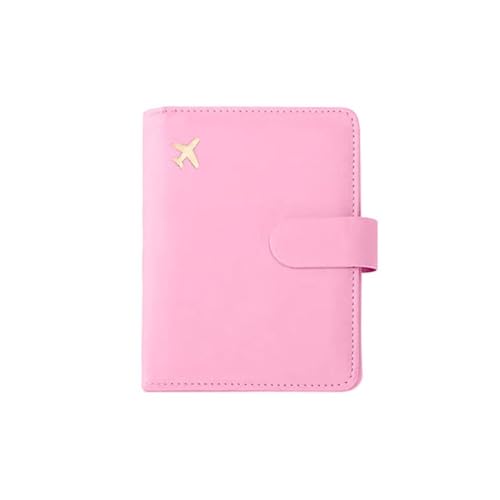 MORENTSU RFID Pass Abdeckung PU Leder Mann Frauen Reise Reisepass Halter Mit Kreditkarte Halter Fall Brieftasche Protector Abdeckung Fall, Rosa, Einheitsgröße, new pink, One size von MORENTSU