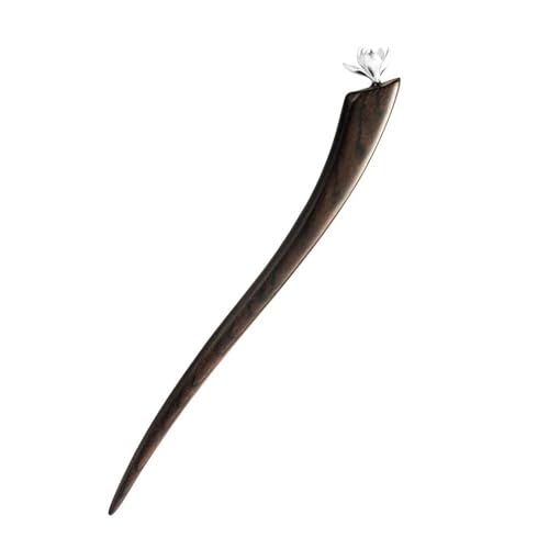 S925 Reinsilber Haarnadel Damen Herren Retro Ebenholz Magnolie Chinesischer Stil Hanfu Haarnadeln Haarschmuck von MORENTSU