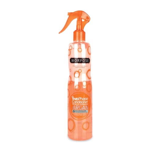 Morfose Argan 2-Phasen Conditioner Spray 400 ml – Haarpflegespülung - Leave-In Haarpflege mit Arganöl & Vitamin E – Hitzeschutz & Feuchtigkeitspflege für gefärbtes, trockenes & gesträhntes Haar von MORFOSE