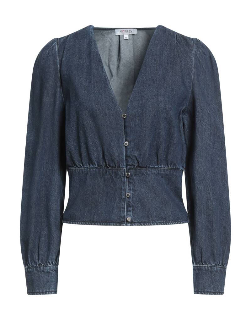 MORGAN DE TOI Jeanshemd Damen Blau von MORGAN DE TOI