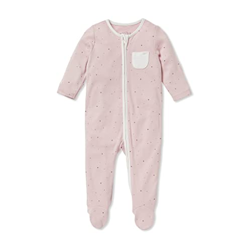 MORI Clever Baby Schlafanzug mit Reißverschluss, Baby-Jungen/Baby-Mädchen, grau, allergikerfreundliche Bio-Baumwolle, Stardust, 6 Monate von MORI